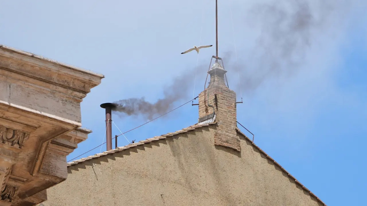 Black smoke billows on the second day of the papal conclave to elect late Pope Francis successor