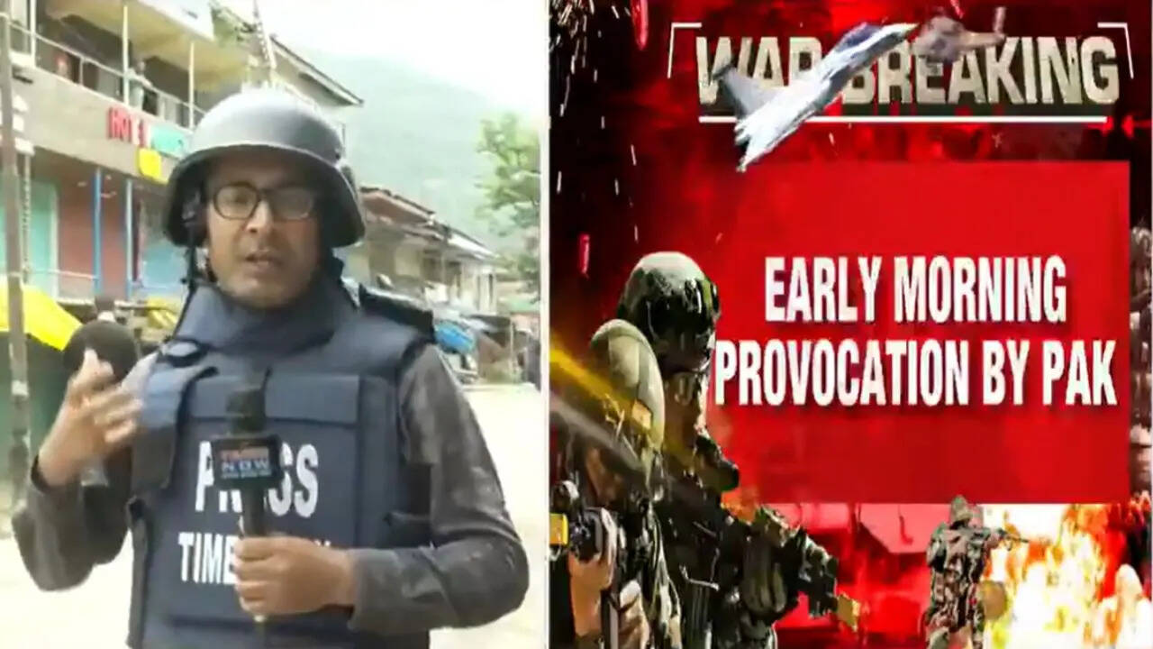 Times Now journalist Saahil Suhail was reporting from an undisclosed location in Jammu and Kashmir when his car was hit in Pakistan shelling. Times Now journalist Saahil Suhail was reporting from an undisclosed location in Jammu and Kashmir when his car was hit in Pakistan shelling.